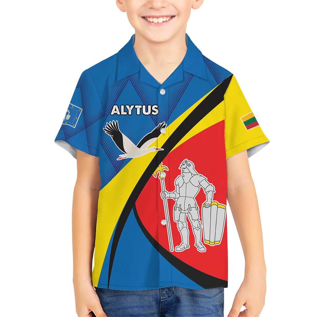 Lithuania Alytus County Family Matching Summer Maxi Dress and Hawaiian Shirt Alytaus Apskritis Coat of Arms