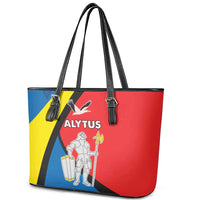 Lithuania Alytus County Leather Tote Bag Alytaus Apskritis Coat of Arms