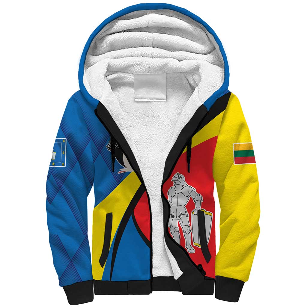Lithuania Alytus County Sherpa Hoodie Alytaus Apskritis Coat of Arms LT17 - Wonder Print Shop