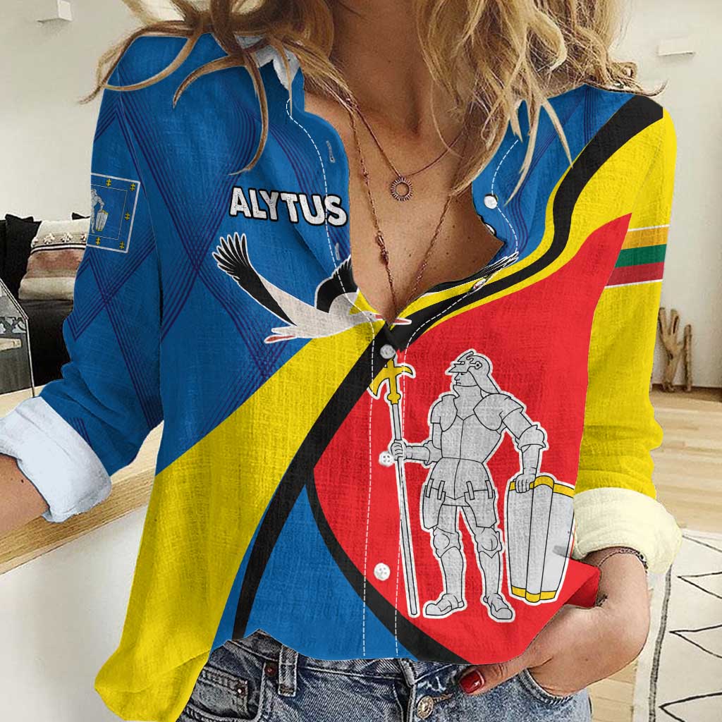 Lithuania Alytus County Women Casual Shirt Alytaus Apskritis Coat of Arms LT17 - Wonder Print Shop