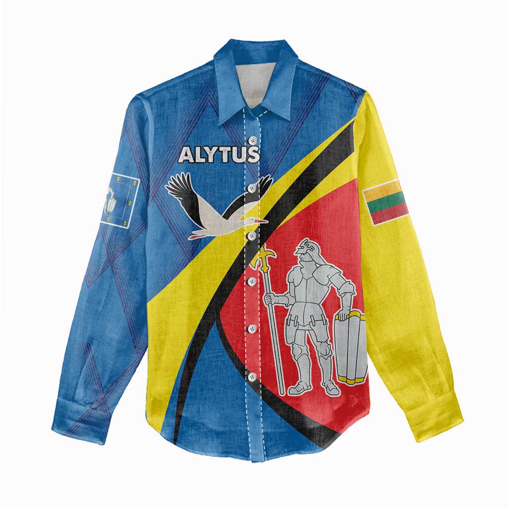 Lithuania Alytus County Women Casual Shirt Alytaus Apskritis Coat of Arms LT17 - Wonder Print Shop