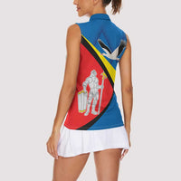 Lithuania Alytus County Women Sleeveless Polo Shirt Alytaus Apskritis Coat of Arms LT17 - Wonder Print Shop