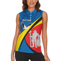 Lithuania Alytus County Women Sleeveless Polo Shirt Alytaus Apskritis Coat of Arms LT17 - Wonder Print Shop