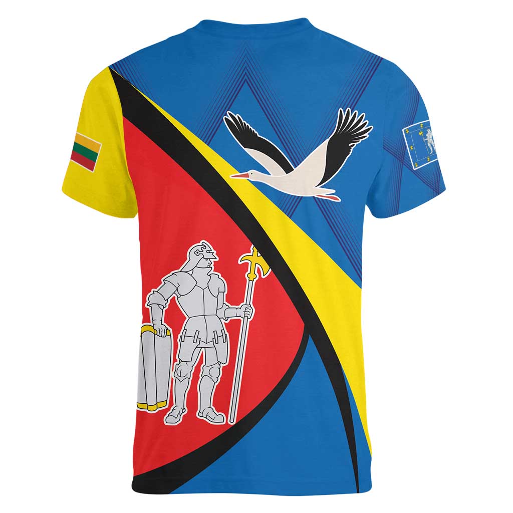 Lithuania Alytus County Women V-Neck T-Shirt Alytaus Apskritis Coat of Arms LT17 - Wonder Print Shop