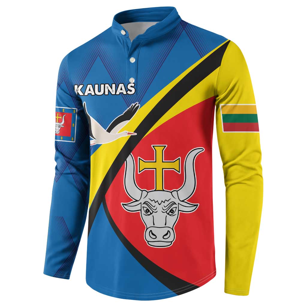 Lithuania Kaunas County Button Sweatshirt Kauno Apskritis Coat of Arms