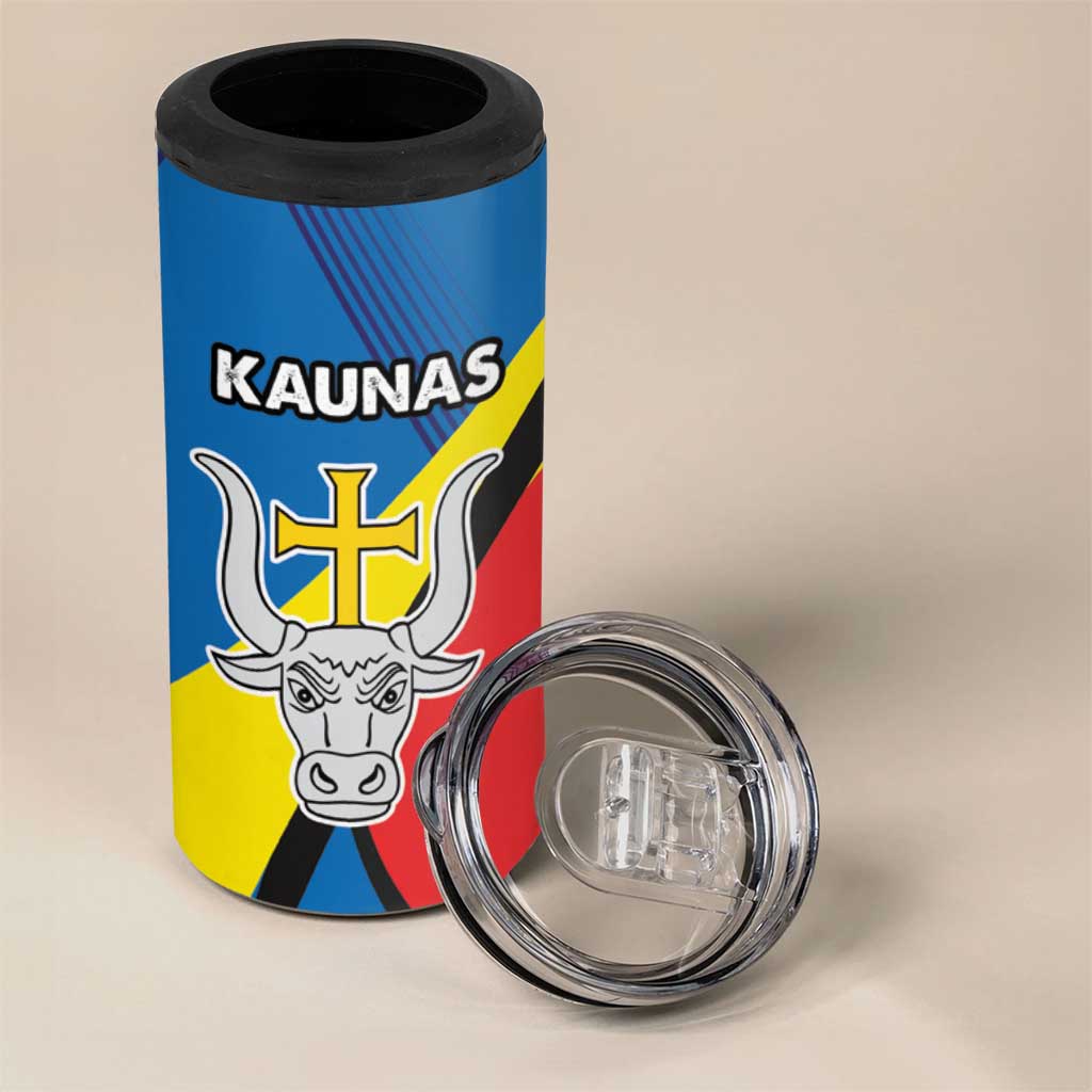 Lithuania Kaunas County 4 in 1 Can Cooler Tumbler Coat of Arms of Kaunas Country LT17