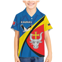 Lithuania Kaunas County Family Matching Mermaid Dress and Hawaiian Shirt Kauno Apskritis Coat of Arms