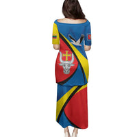 Lithuania Kaunas County Family Matching Puletasi and Hawaiian Shirt Kauno Apskritis Coat of Arms