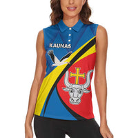 Lithuania Kaunas County Women Sleeveless Polo Shirt Kauno Apskritis Coat of Arms LT17 - Wonder Print Shop