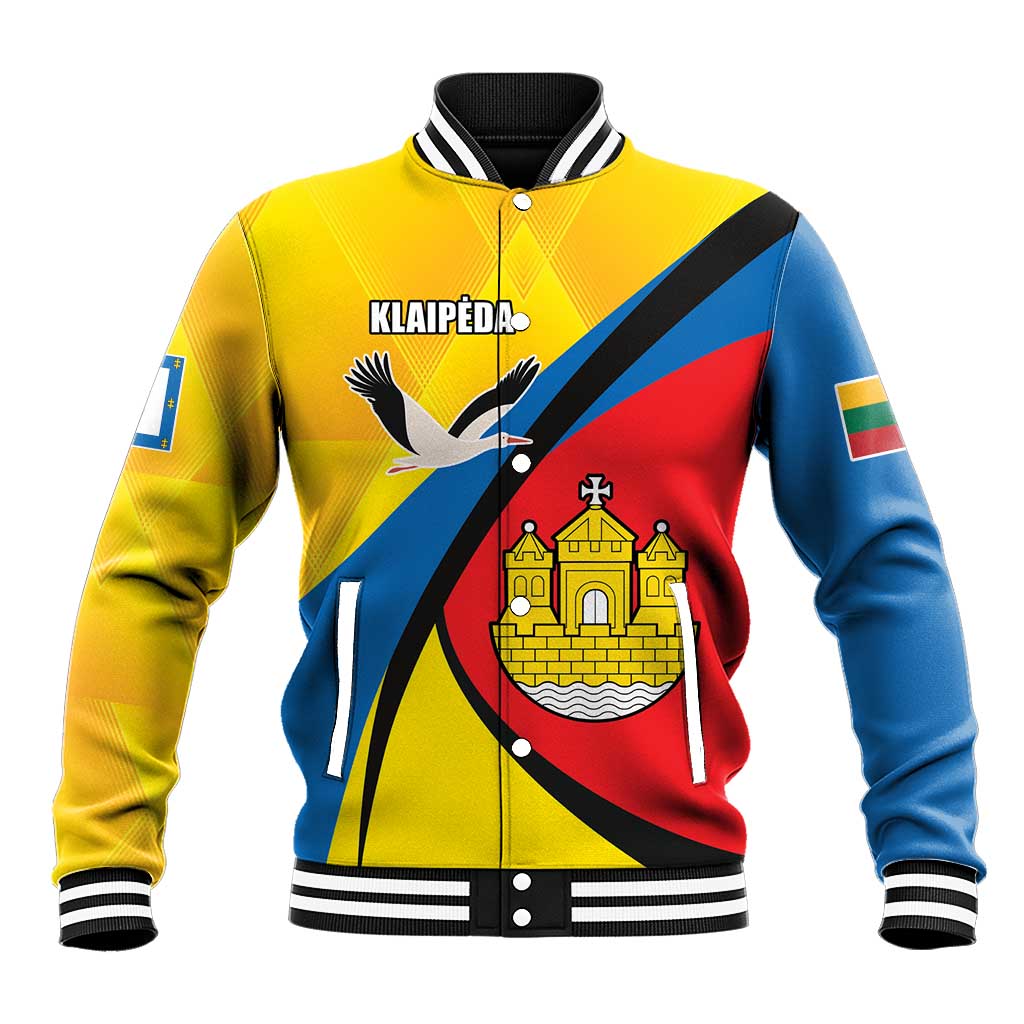 Lithuania Klaipeda Country Baseball Jacket Klaipedos Apskritis Coat of Arms - Wonder Print Shop