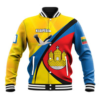 Lithuania Klaipeda Country Baseball Jacket Klaipedos Apskritis Coat of Arms - Wonder Print Shop