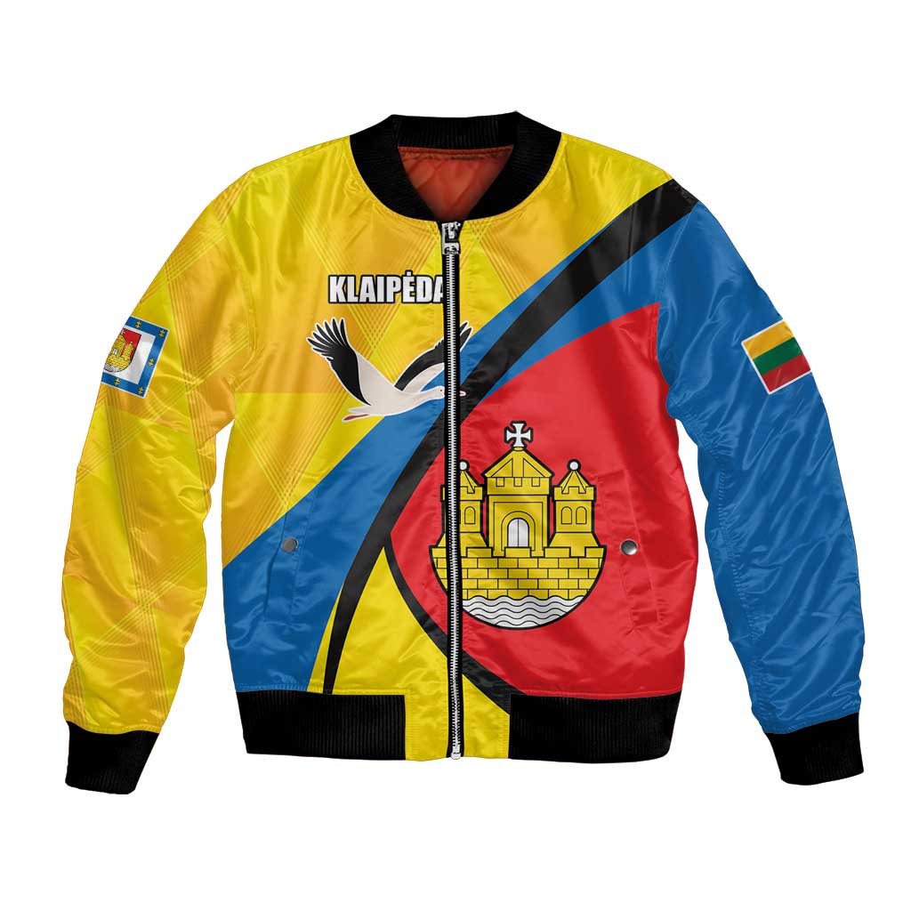 Lithuania Klaipeda Country Bomber Jacket Klaipedos Apskritis Coat of Arms - Wonder Print Shop