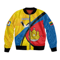 Lithuania Klaipeda Country Bomber Jacket Klaipedos Apskritis Coat of Arms - Wonder Print Shop
