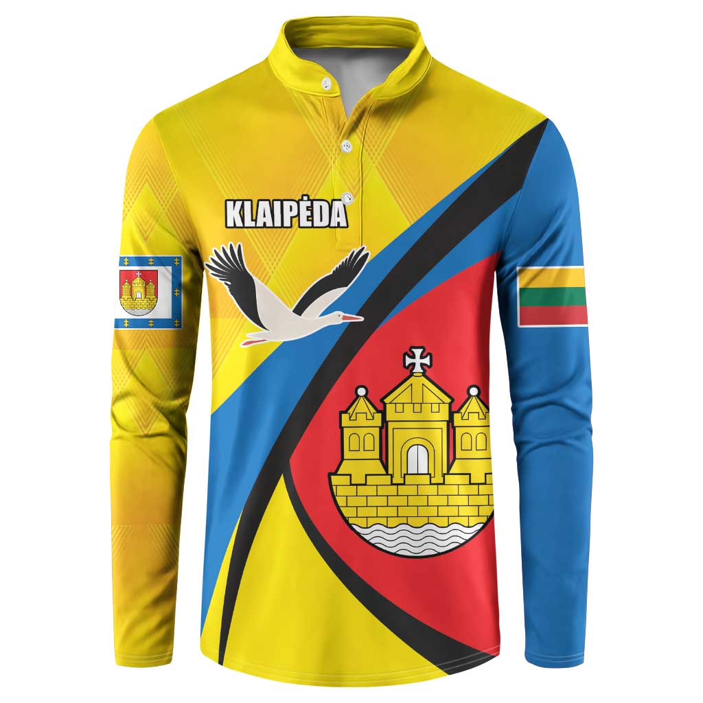 Lithuania Klaipeda Country Button Sweatshirt Klaipedos Apskritis Coat of Arms - Wonder Print Shop