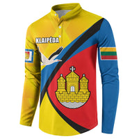 Lithuania Klaipeda Country Button Sweatshirt Klaipedos Apskritis Coat of Arms - Wonder Print Shop