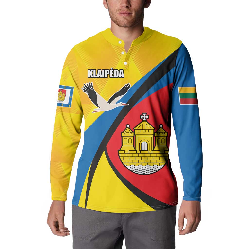 Lithuania Klaipeda Country Button Sweatshirt Klaipedos Apskritis Coat of Arms - Wonder Print Shop