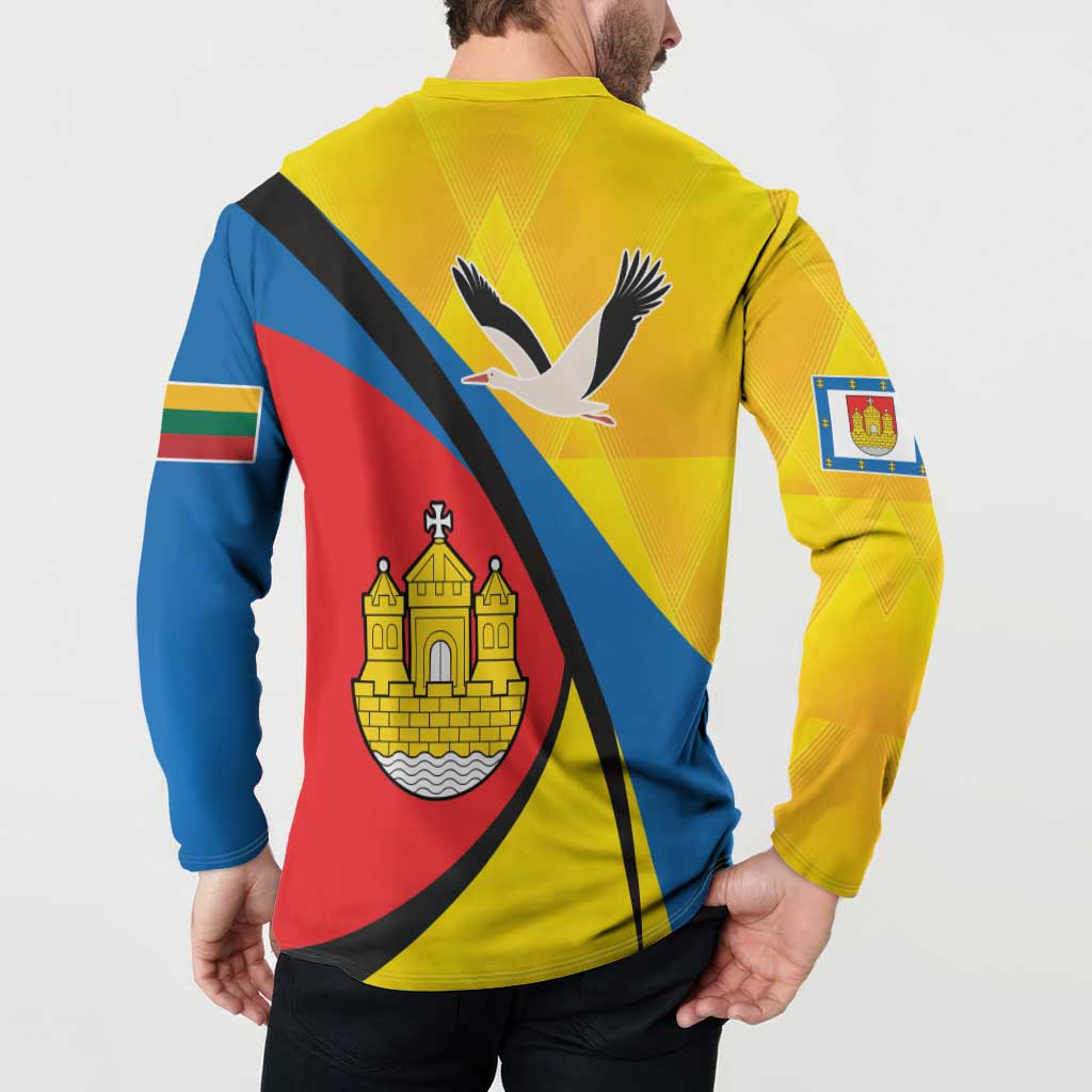 Lithuania Klaipeda Country Button Sweatshirt Klaipedos Apskritis Coat of Arms - Wonder Print Shop