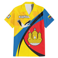 Lithuania Klaipeda Country Family Matching Mermaid Dress and Hawaiian Shirt Klaipedos Apskritis Coat of Arms - Wonder Print Shop