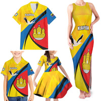 Lithuania Klaipeda Country Family Matching Tank Maxi Dress and Hawaiian Shirt Klaipedos Apskritis Coat of Arms - Wonder Print Shop
