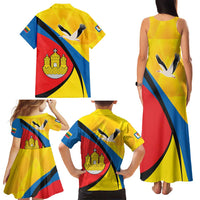 Lithuania Klaipeda Country Family Matching Tank Maxi Dress and Hawaiian Shirt Klaipedos Apskritis Coat of Arms - Wonder Print Shop