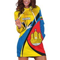 Lithuania Klaipeda Country Hoodie Dress Klaipedos Apskritis Coat of Arms - Wonder Print Shop