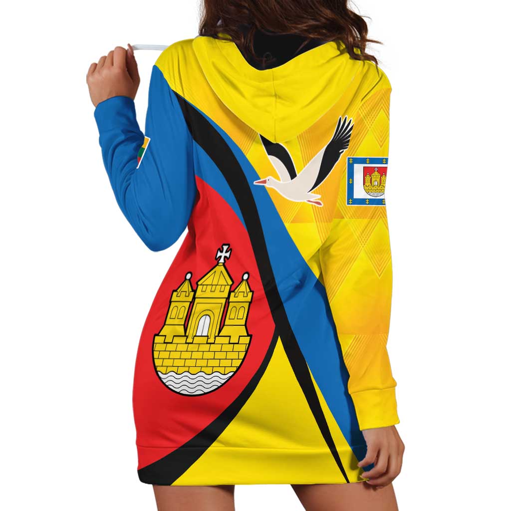 Lithuania Klaipeda Country Hoodie Dress Klaipedos Apskritis Coat of Arms - Wonder Print Shop