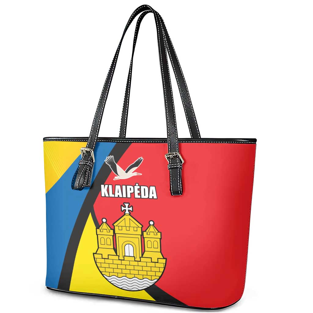 Lithuania Klaipeda Country Leather Tote Bag Klaipedos Apskritis Coat of Arms