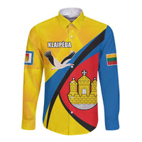 Lithuania Klaipeda Country Long Sleeve Button Shirt Klaipedos Apskritis Coat of Arms - Wonder Print Shop