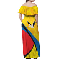 Lithuania Klaipeda Country Off Shoulder Maxi Dress Klaipedos Apskritis Coat of Arms - Wonder Print Shop