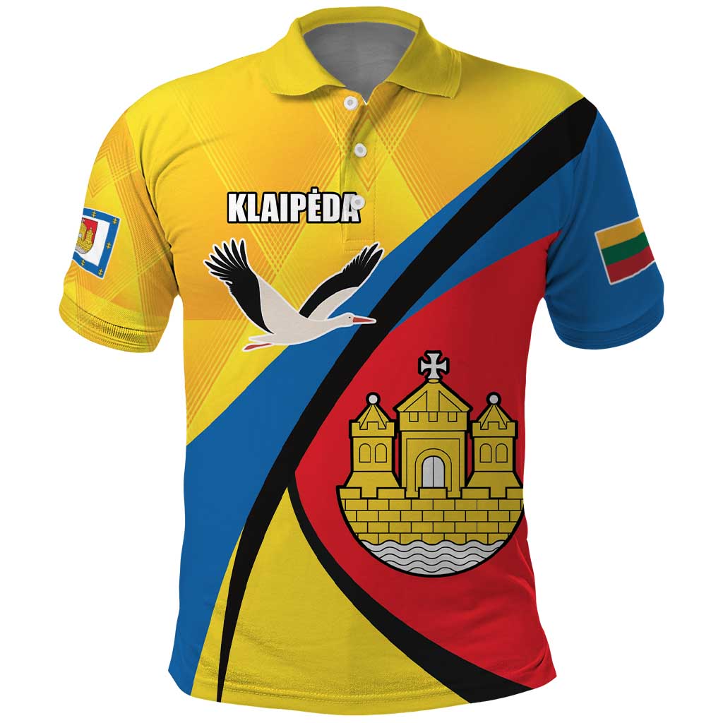 Lithuania Klaipeda Country Polo Shirt Klaipedos Apskritis Coat of Arms - Wonder Print Shop
