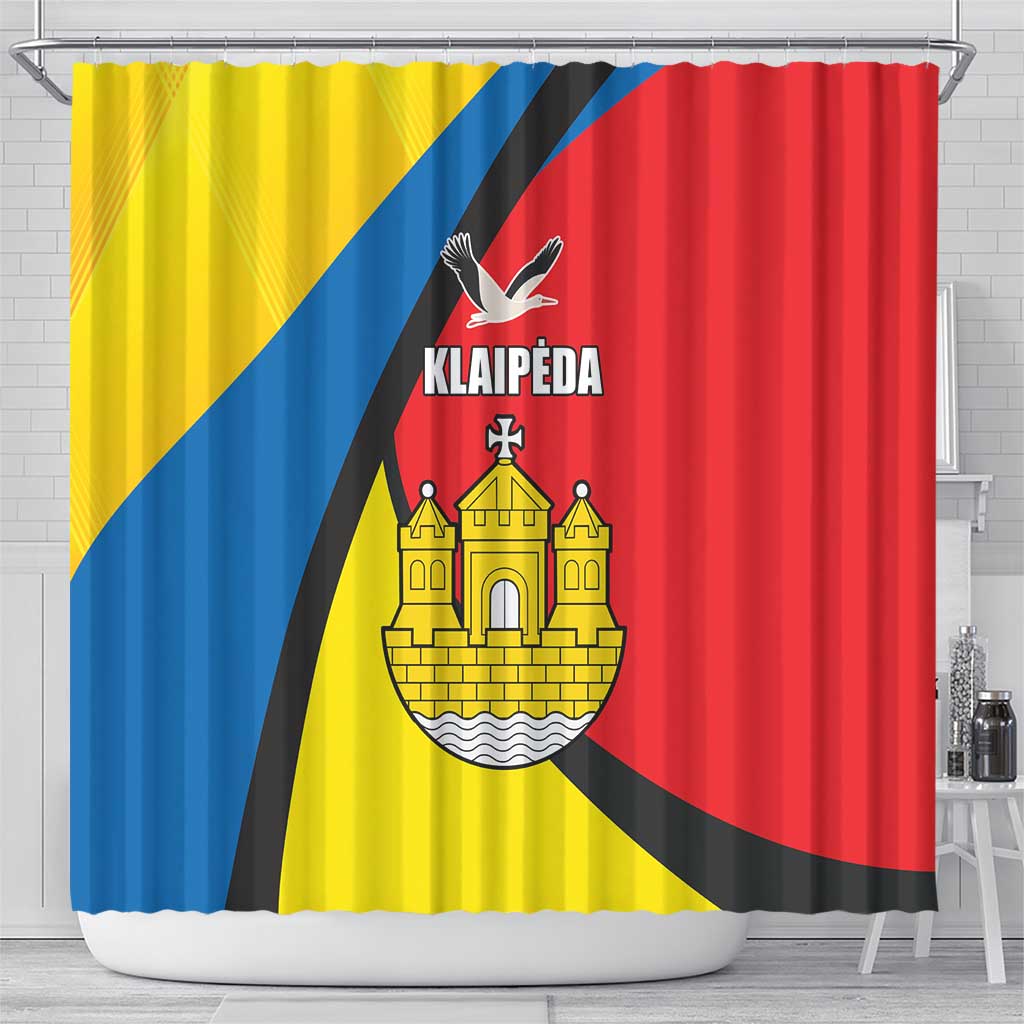 Lithuania Klaipeda Country Shower Curtain Klaipedos Apskritis Coat of Arms LT17 - Wonder Print Shop