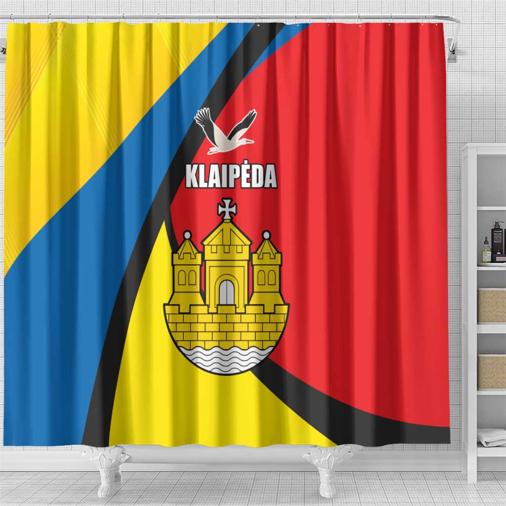 Lithuania Klaipeda Country Shower Curtain Klaipedos Apskritis Coat of Arms LT17 - Wonder Print Shop