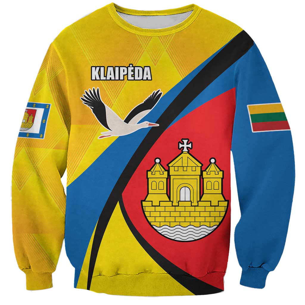 Lithuania Klaipeda Country Sweatshirt Klaipedos Apskritis Coat of Arms - Wonder Print Shop