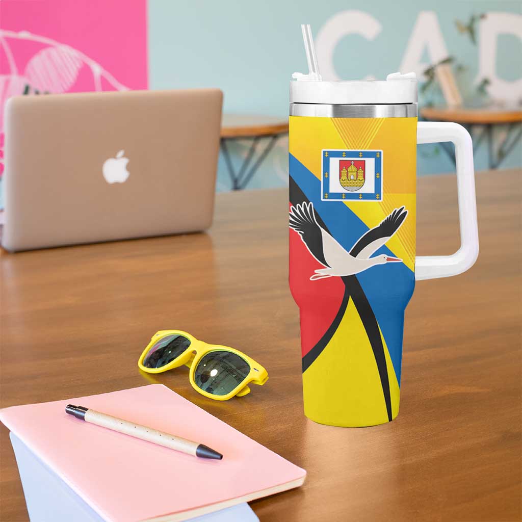 Lithuania Klaipėda Country Tumbler With Handle Coat of Arms of Klaipėda Country LT17 - Wonder Print Shop