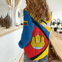 Lithuania Klaipeda Country Women Casual Shirt Klaipedos Apskritis Coat of Arms - Wonder Print Shop