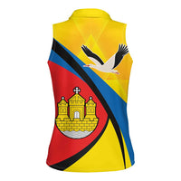 Lithuania Klaipeda Country Women Sleeveless Polo Shirt Klaipedos Apskritis Coat of Arms - Wonder Print Shop