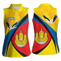 Lithuania Klaipeda Country Women Sleeveless Polo Shirt Klaipedos Apskritis Coat of Arms - Wonder Print Shop