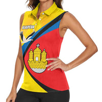 Lithuania Klaipeda Country Women Sleeveless Polo Shirt Klaipedos Apskritis Coat of Arms - Wonder Print Shop