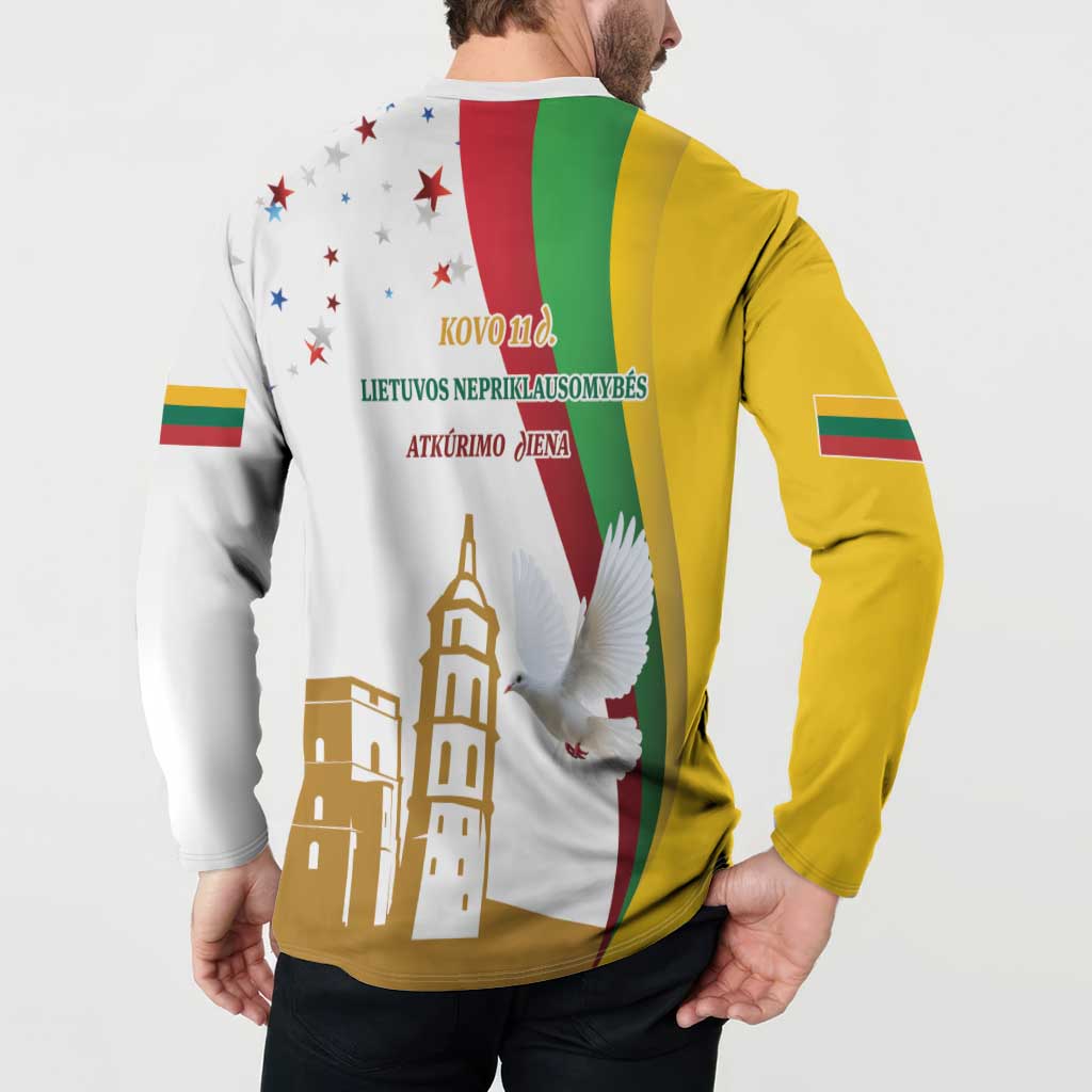 Lithuania Restoration of Independence Day Button Sweatshirt 11th March 1990