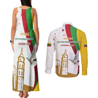 Lithuania Restoration of Independence Day Couples Matching Tank Maxi Dress and Long Sleeve Button Shirt 11th March 1990
