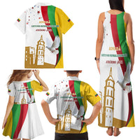 Lithuania Restoration of Independence Day Family Matching Tank Maxi Dress and Hawaiian Shirt 11th March 1990