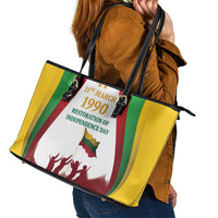 Lithuania Restoration of Independence Day Leather Tote Bag 11th March 1990