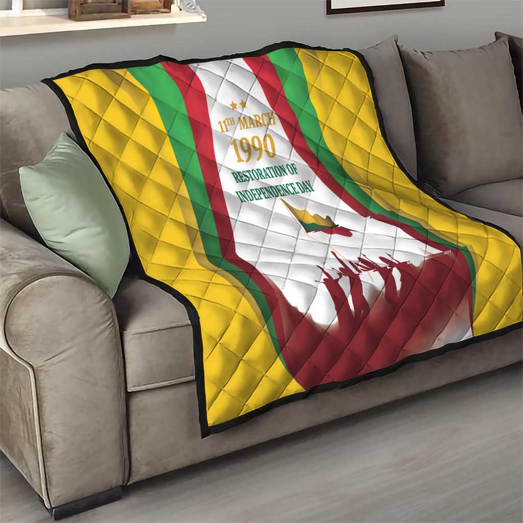 Lithuania Restoration of Independence Day Quilt 11th March 1990 LT17 - Wonder Print Shop