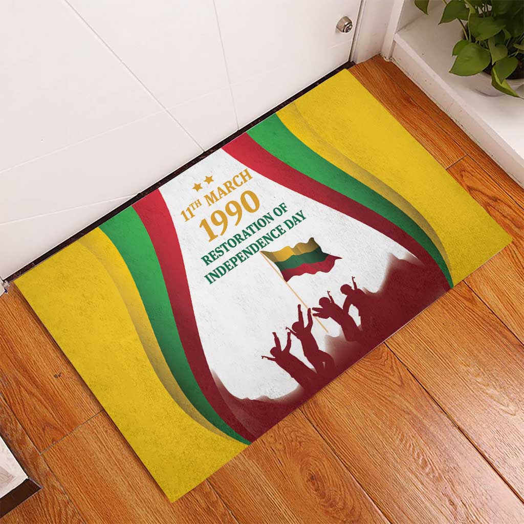 Lithuania Restoration of Independence Day Rubber Doormat 11th March 1990 LT17 - Wonder Print Shop