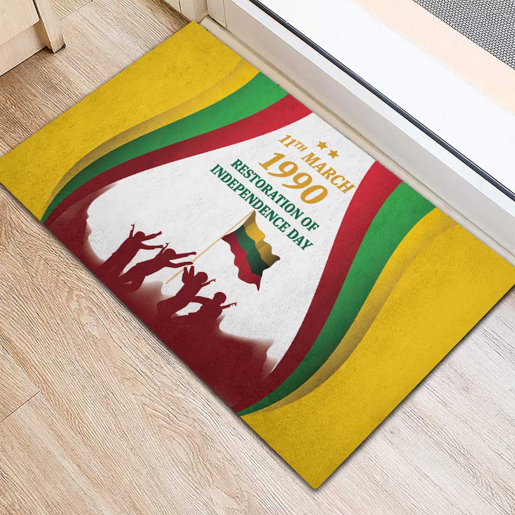 Lithuania Restoration of Independence Day Rubber Doormat 11th March 1990 LT17 - Wonder Print Shop