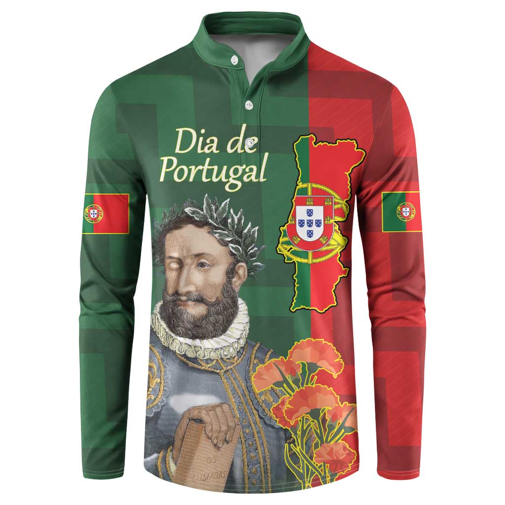 Portugal Day 10th June Button Sweatshirt Luis de Camoes Dia da Portugal