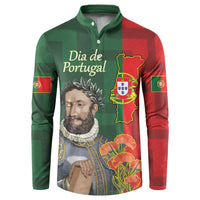 Portugal Day 10th June Button Sweatshirt Luis de Camoes Dia da Portugal