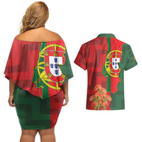 Portugal Day 10th June Couples Matching Off Shoulder Short Dress and Hawaiian Shirt Luis de Camoes Dia da Portugal