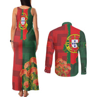 Portugal Day 10th June Couples Matching Tank Maxi Dress and Long Sleeve Button Shirt Luis de Camoes Dia da Portugal