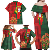 Portugal Day 10th June Family Matching Off Shoulder Maxi Dress and Hawaiian Shirt Luis de Camoes Dia da Portugal